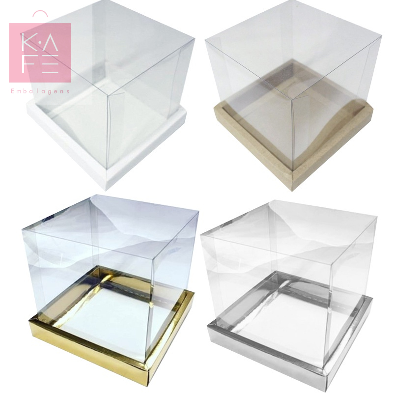 Caixa Para Bolo / Panetone  17x17x20 cm  Kafe Embalagens