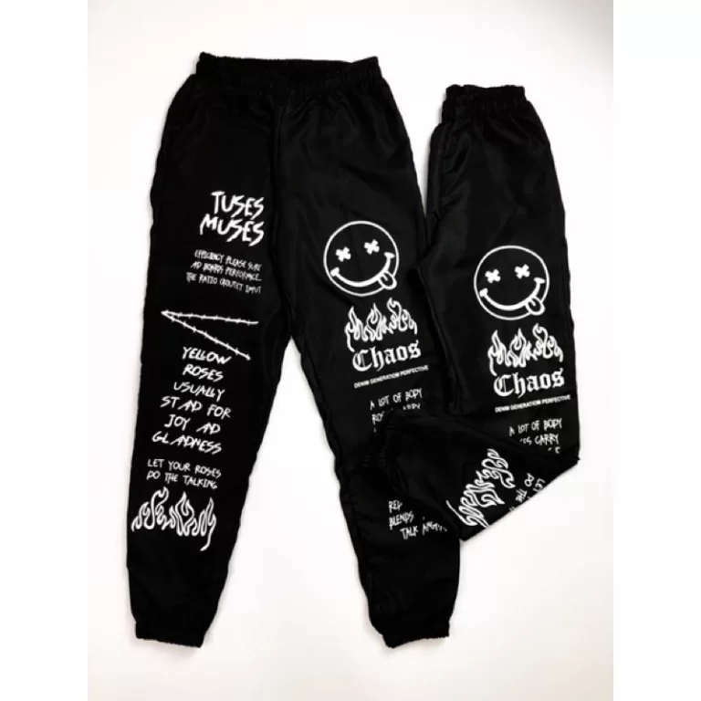Calça smile Jogger feminina e masculina  Moda Gri