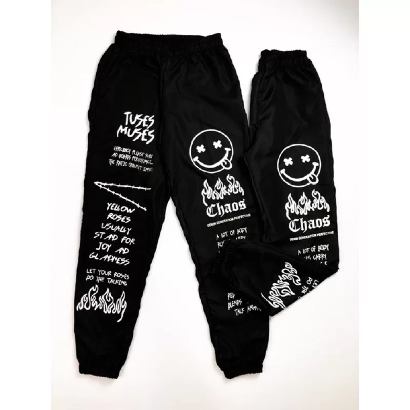 Calça smile Jogger feminina e masculina Moda Gringa tumblr moda blogueira unissex