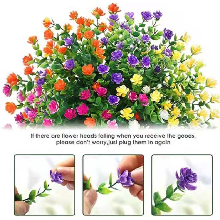 flores Artificial 1 Buque Com 21 Florzinhas P/ Dec