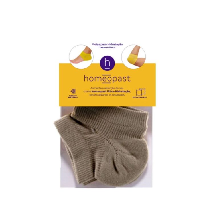 Meia Homeofeet Caqui + Hmulti + Meia de Hidrataç
