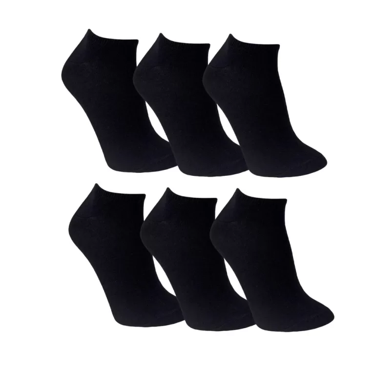 Kit 5 pares meia preta ou branca soquete Cano curt