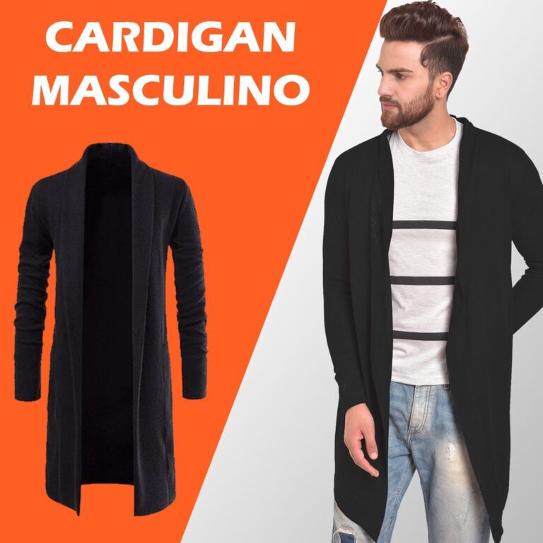 Cardigan Masculino Estilo Slim Confortável Sobret