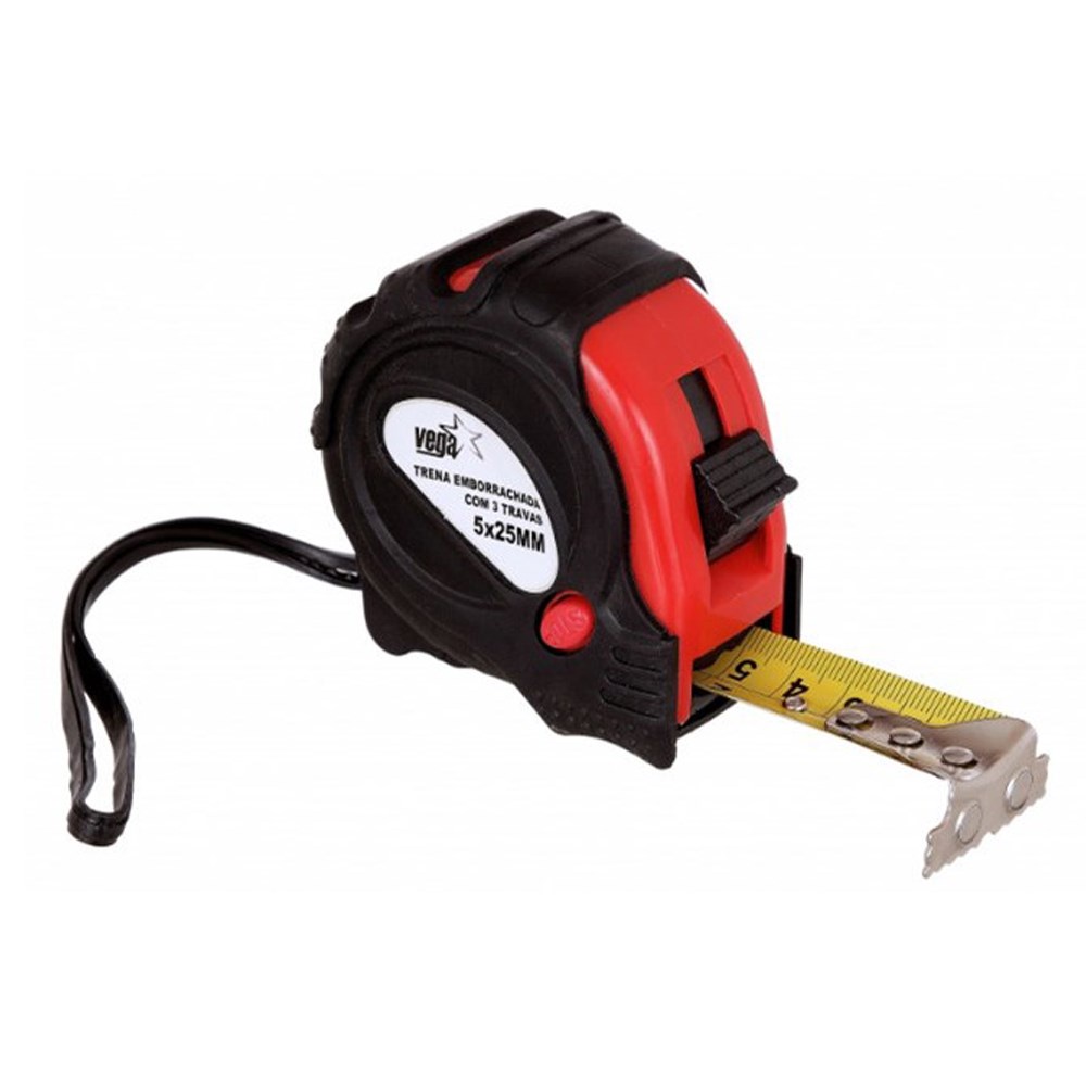 Trena Emborrachada 5m x 24mm Com Ponta Magnética