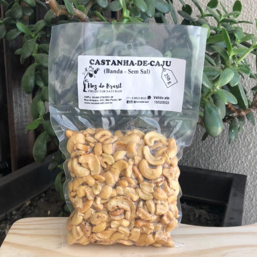 Castanha-de-Caju Torrada Banda Sem Sal – 250 g (Noz do Brasil)