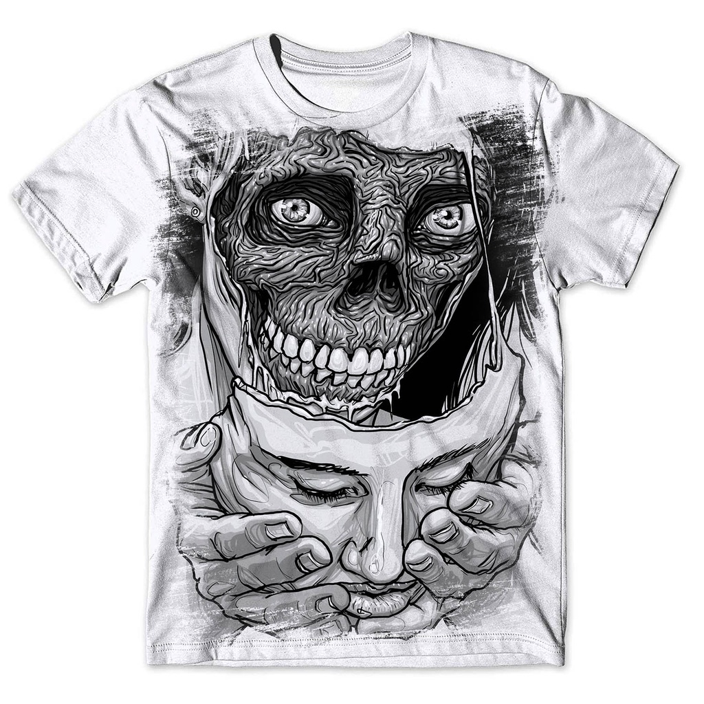 Camisa Camiseta Masculina Caveira Mascara