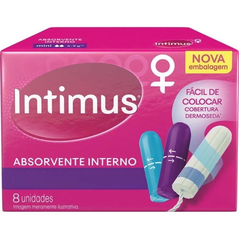 Absorvente Interno, tampões Intimus, Ob com 8 unidades – escolher