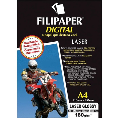Papel Fotografico Laser A4 Glossy Profissional 180