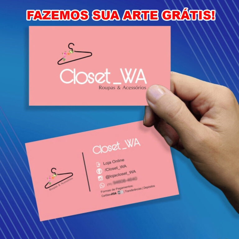 CARTÃO DE VISITA 500 ou 1.000  UN COLORIDO FRENTE