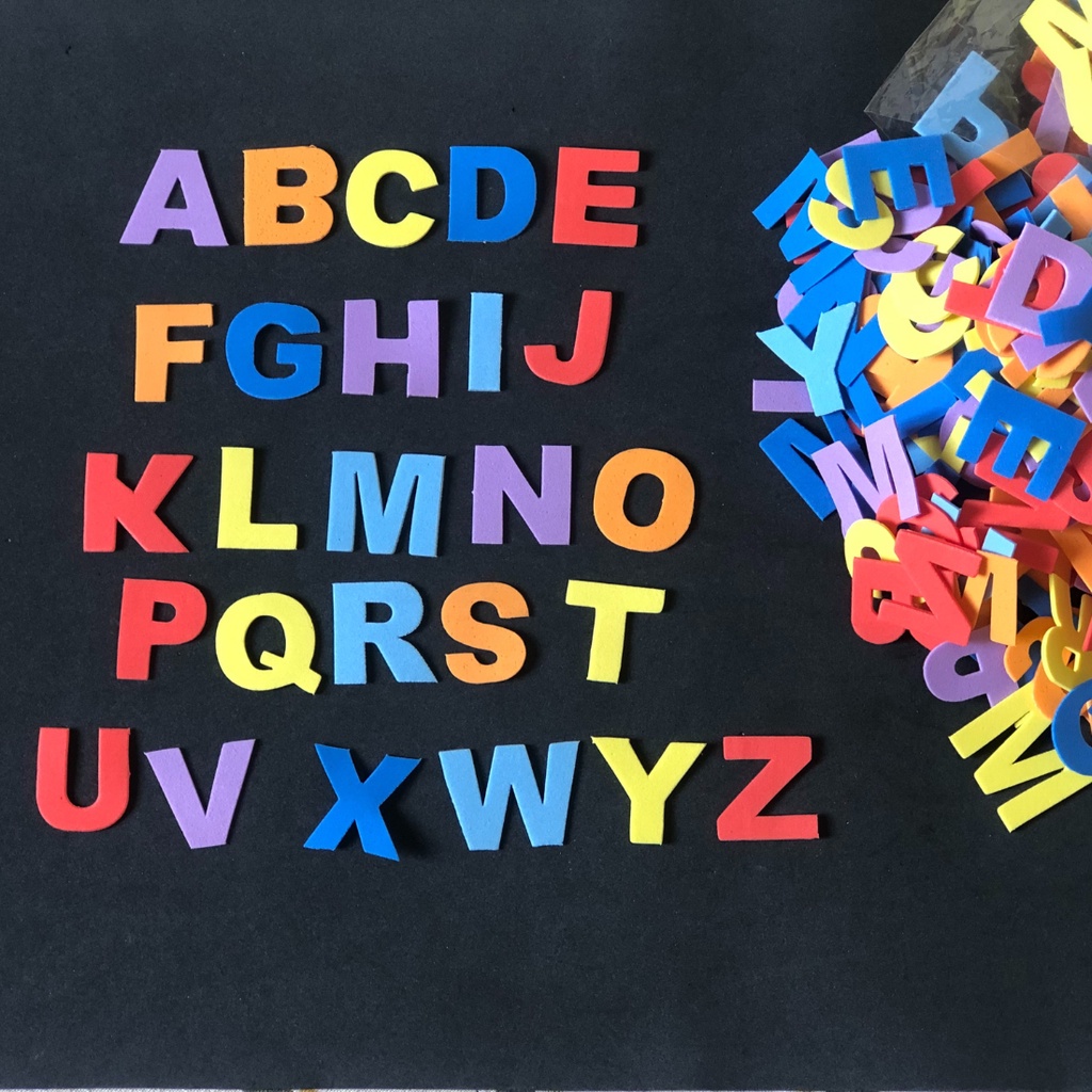 Conjunto De Alfabeto Movel Em Eva Com Pacote De 570 Letras Coloridas