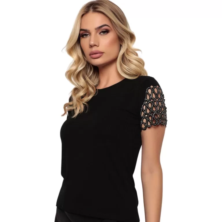 Blusa Pedraria Na Manga Longa Brilhosa Evangelica 