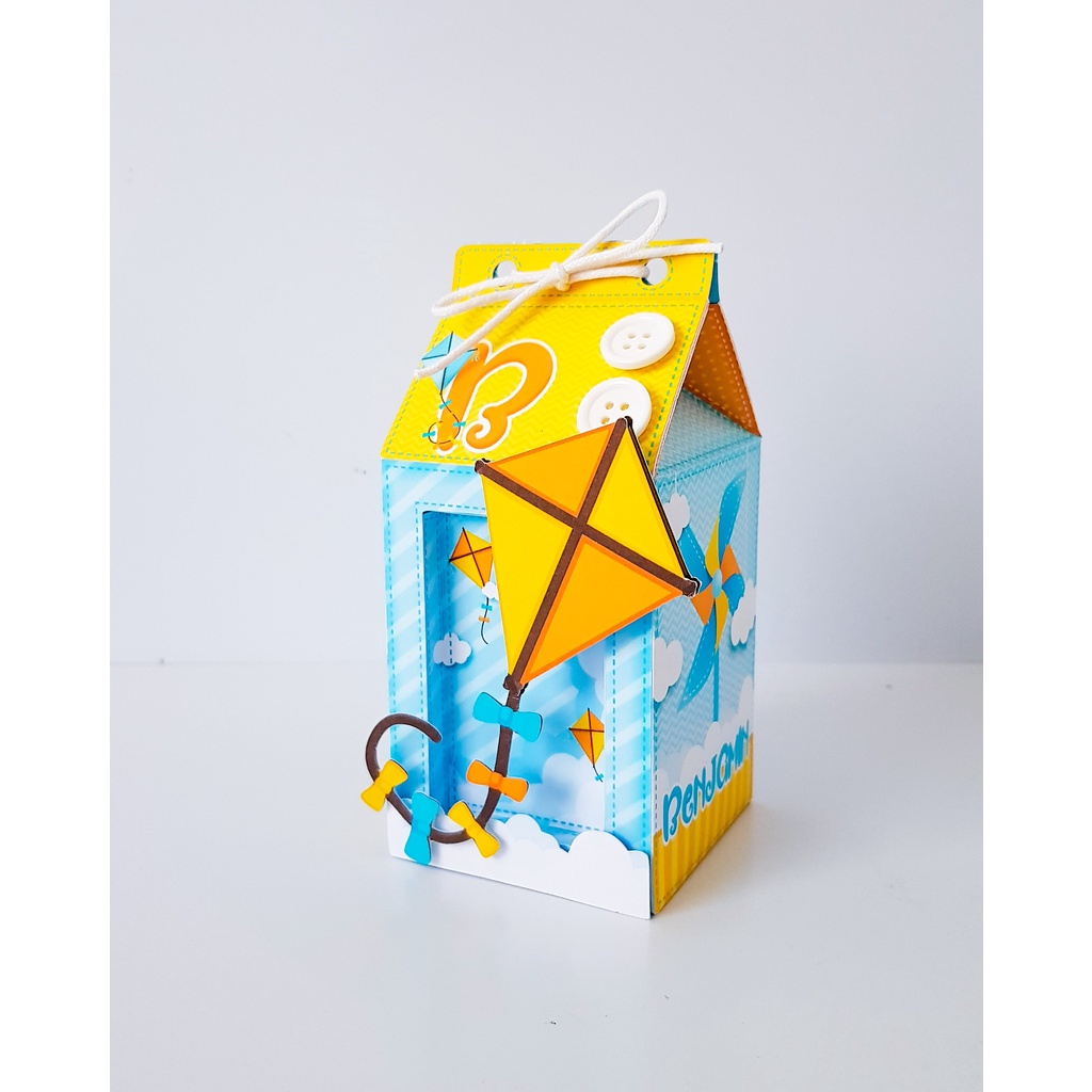 Caixinha para festa tema pipa e catavento