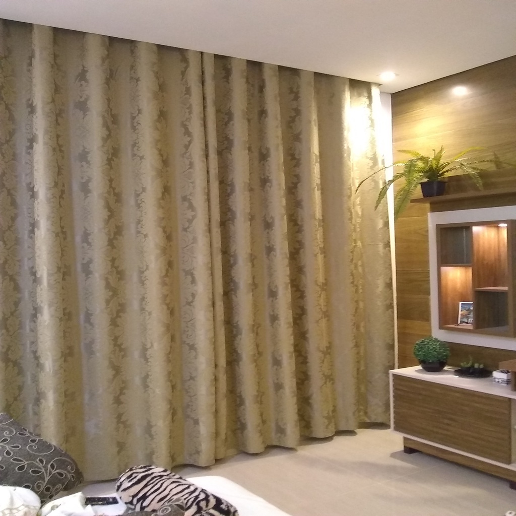 Cortina Jacquard Para Porta 2,80m X 2,20m Tecido Grosso