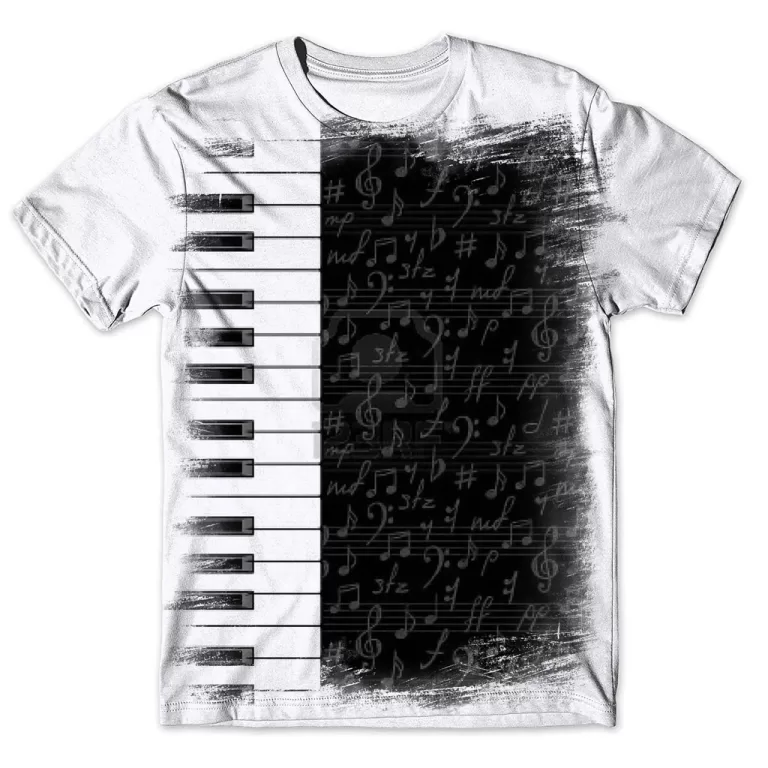 Camisa Camiseta Masculina Musica Teclado