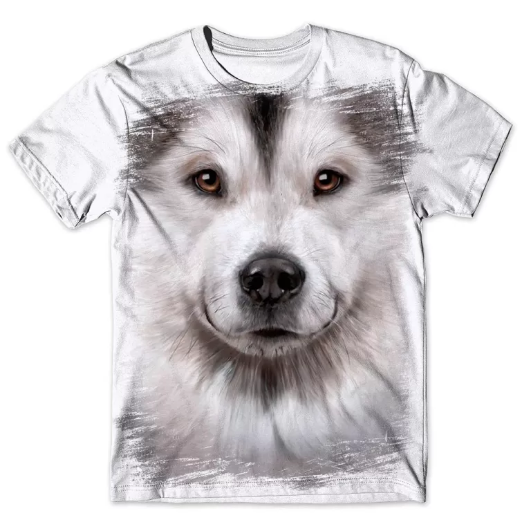 Camisa Camiseta Masculina Cachorro Alaskan Malamut