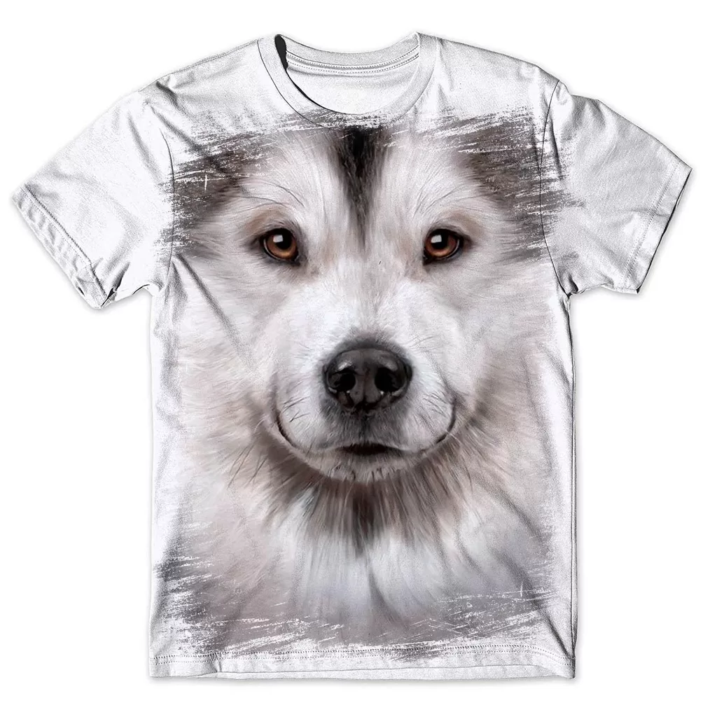 Camisa Camiseta Masculina Cachorro Alaskan Malamute