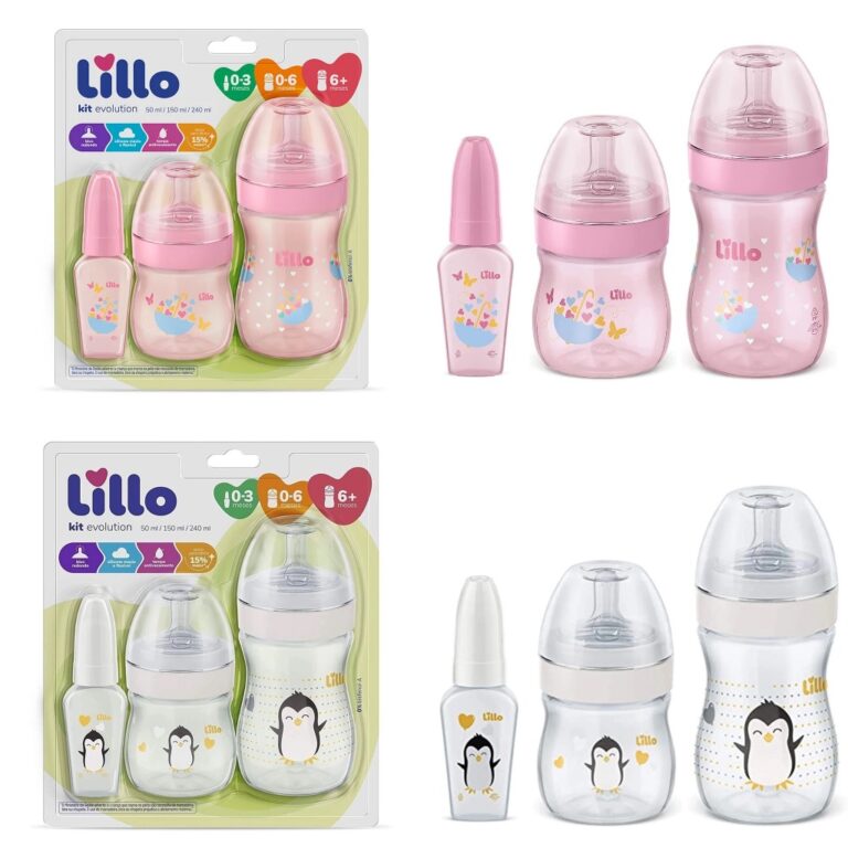 Kit 3 Mamadeiras Lillo Evolution Primeiros Passos 