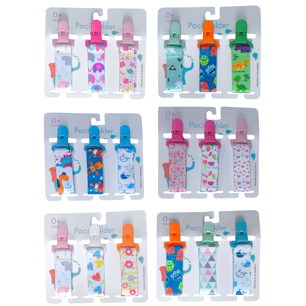3 Prendedor para Chupeta Mam Bebê Menina Menino Bico Fita Cordinha para Nuk Buba Lillo