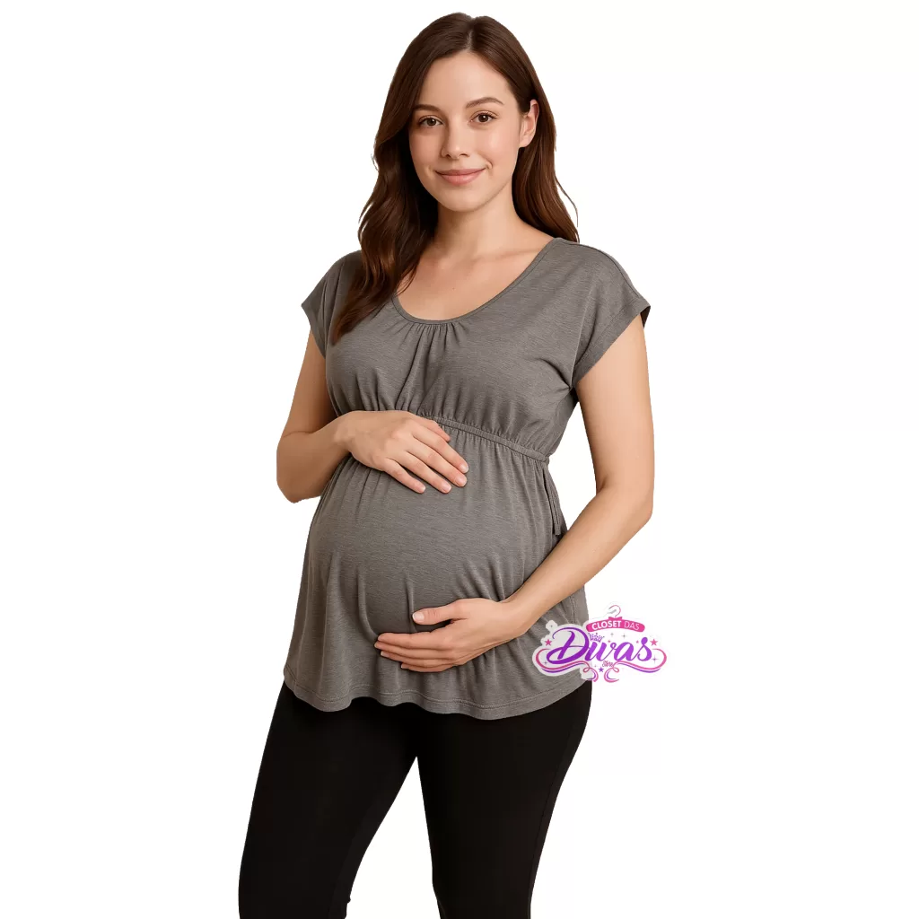 Bata Gestante Manga Curta