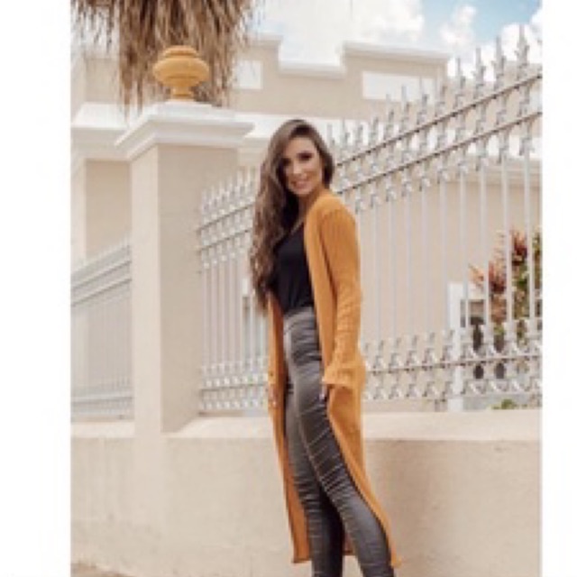Kimono Cardigan Feminino Canelado Trico Moda Insta