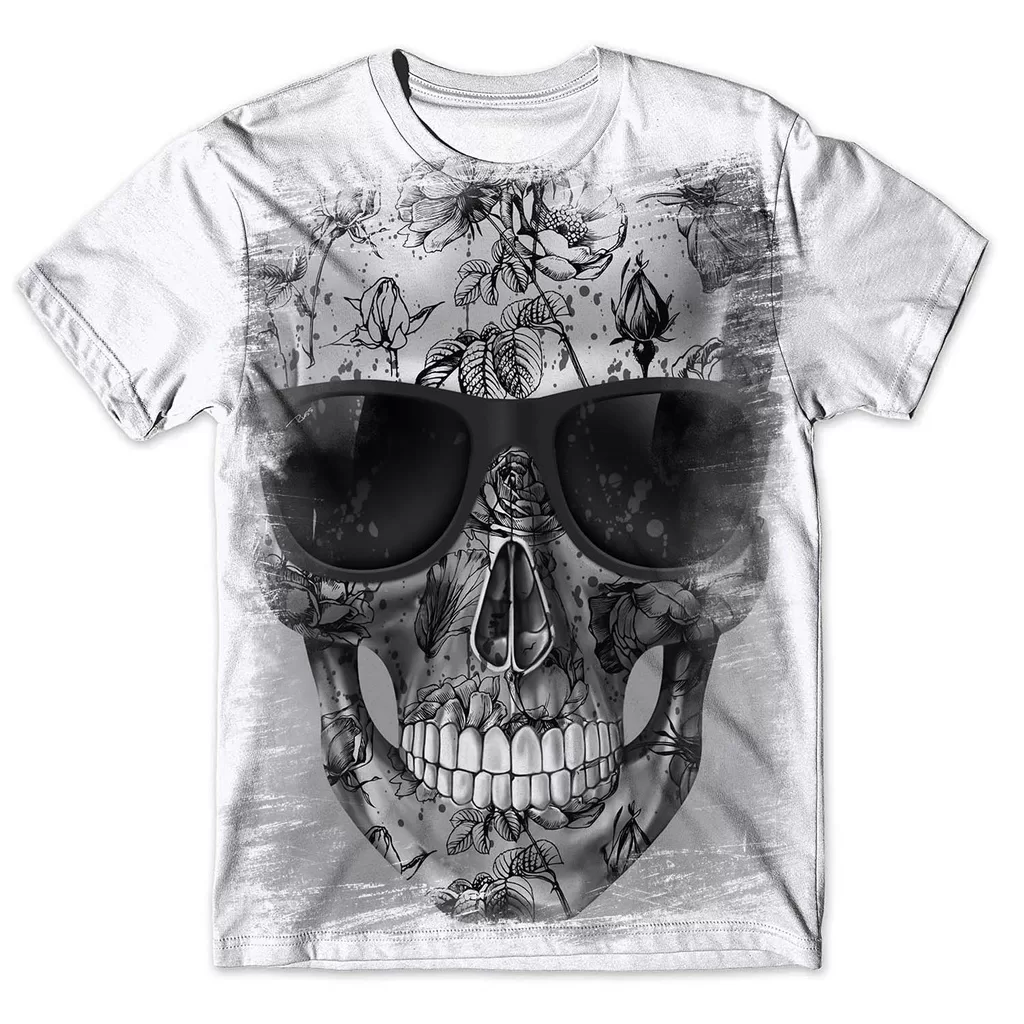 Camisa Camiseta Masculina Caveira 84