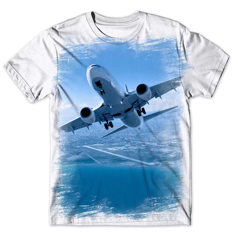 Camisa Camiseta Masculina Avião Jato 10