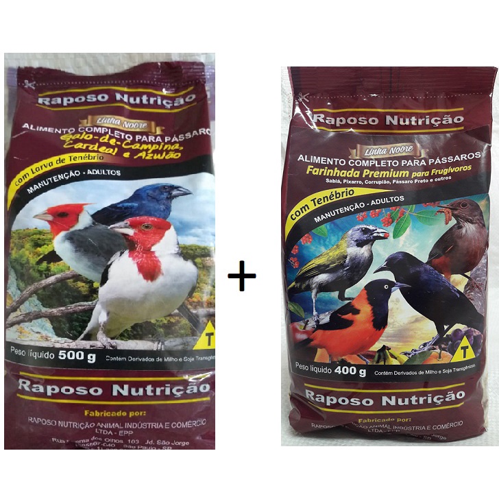 Kit 1 Ração Farinhada Premium 400g, 1 Ração Ga