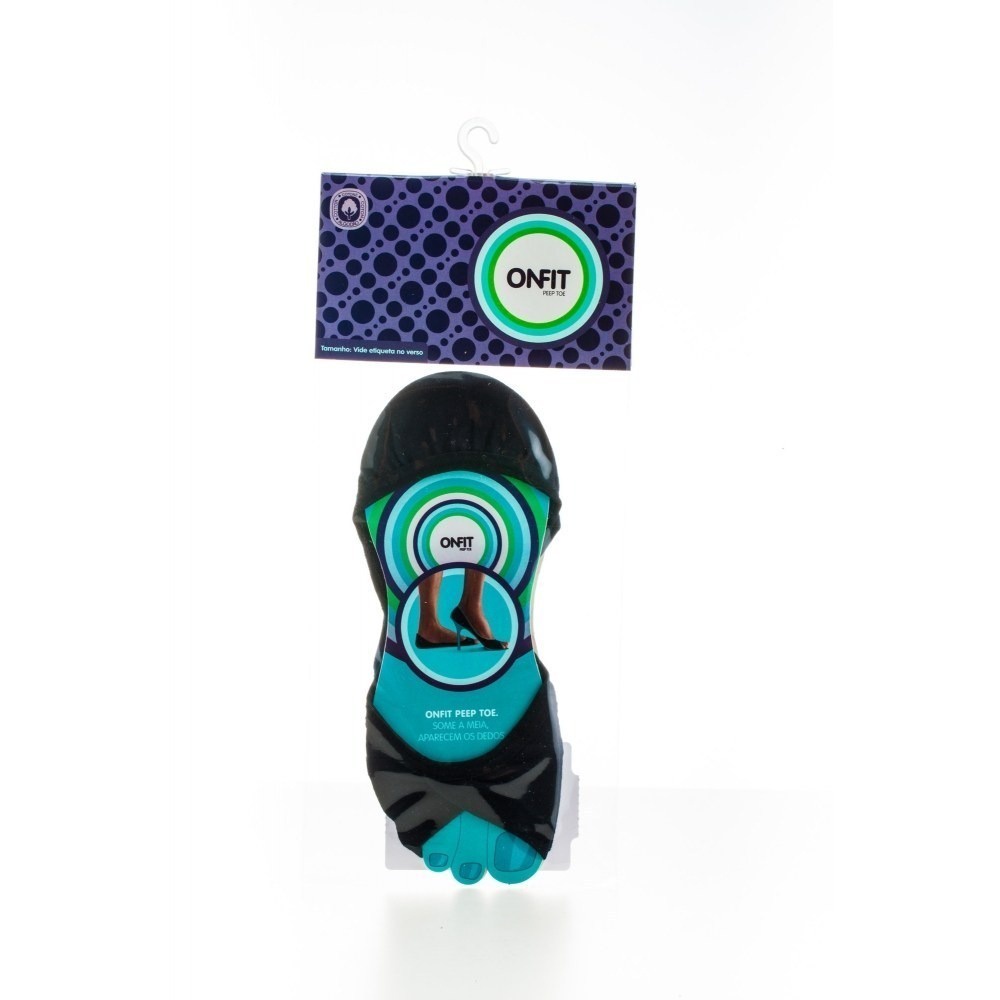 Par De Meia Onfit Peep Toe – Cor Preta (34/36)