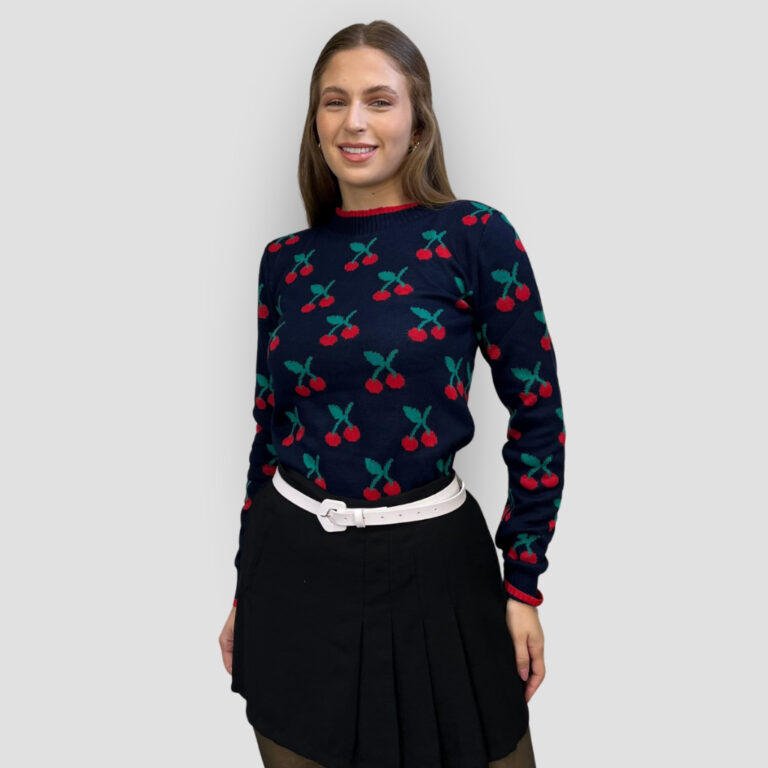 Blusa de Frio Feminina Tricot Suéter Manga Longa 