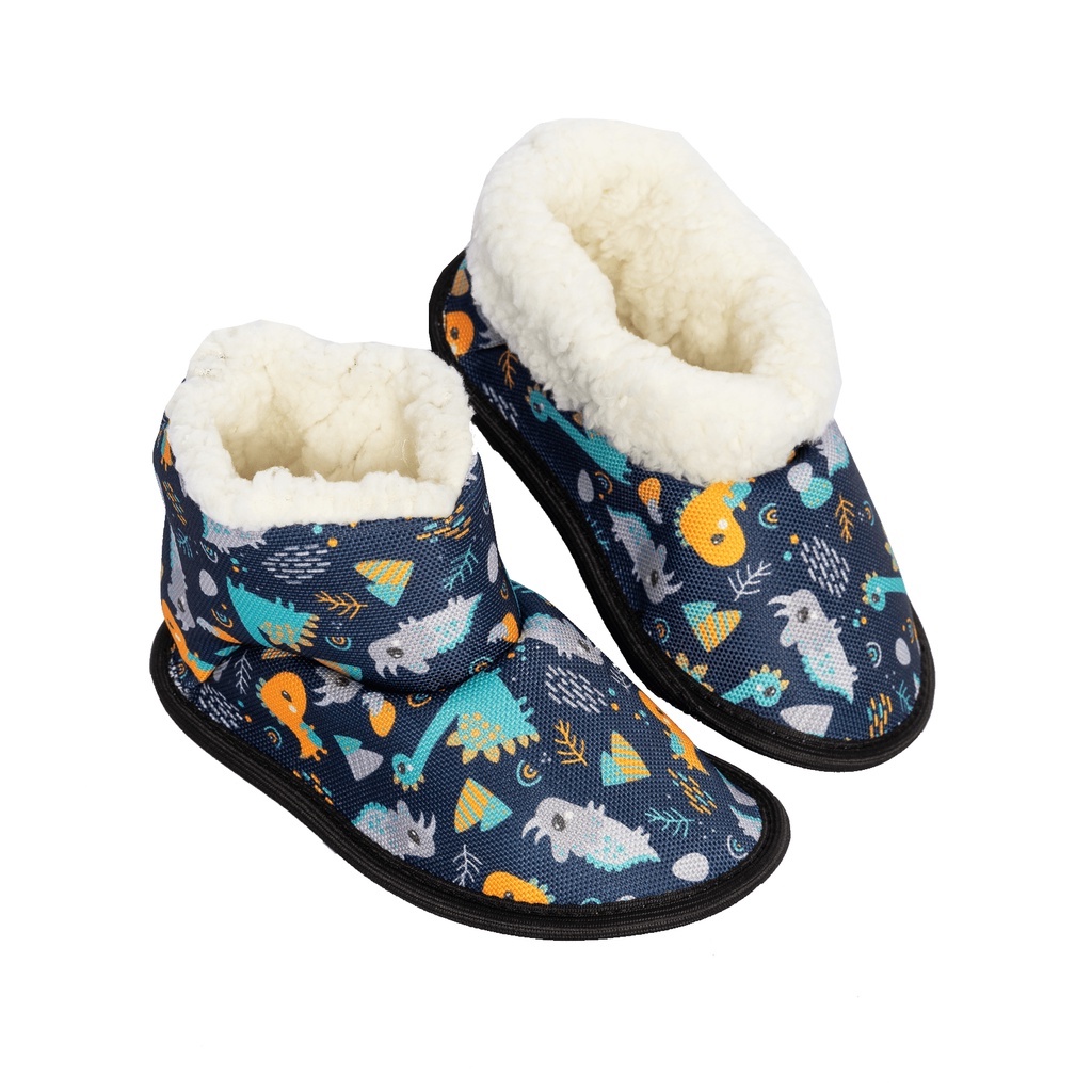 Pantufa infantil botinha menino e menina de Lã Estampa gato cachorro unicórnio Solado resistente
