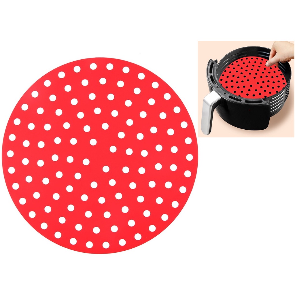 Protetor Silicone Para fritadeira airfryer modelo redondo 20CM recortável/ajustável para cesto caden