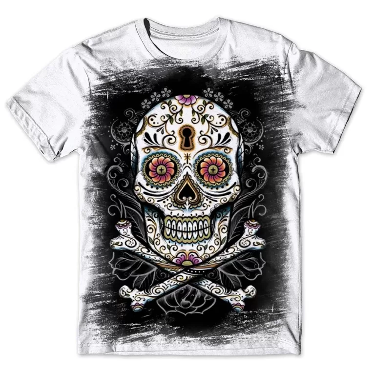 Camisa Camiseta Masculina Caveira Mexicana 2