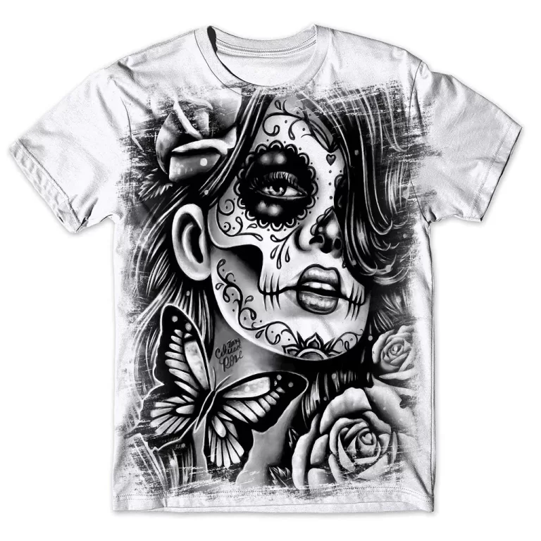Camisa Camiseta Masculina Caveira Mexicana 20