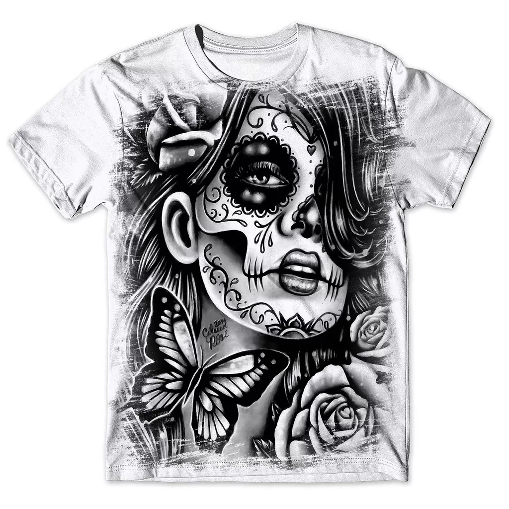 Camisa Camiseta Masculina Caveira Mexicana 20