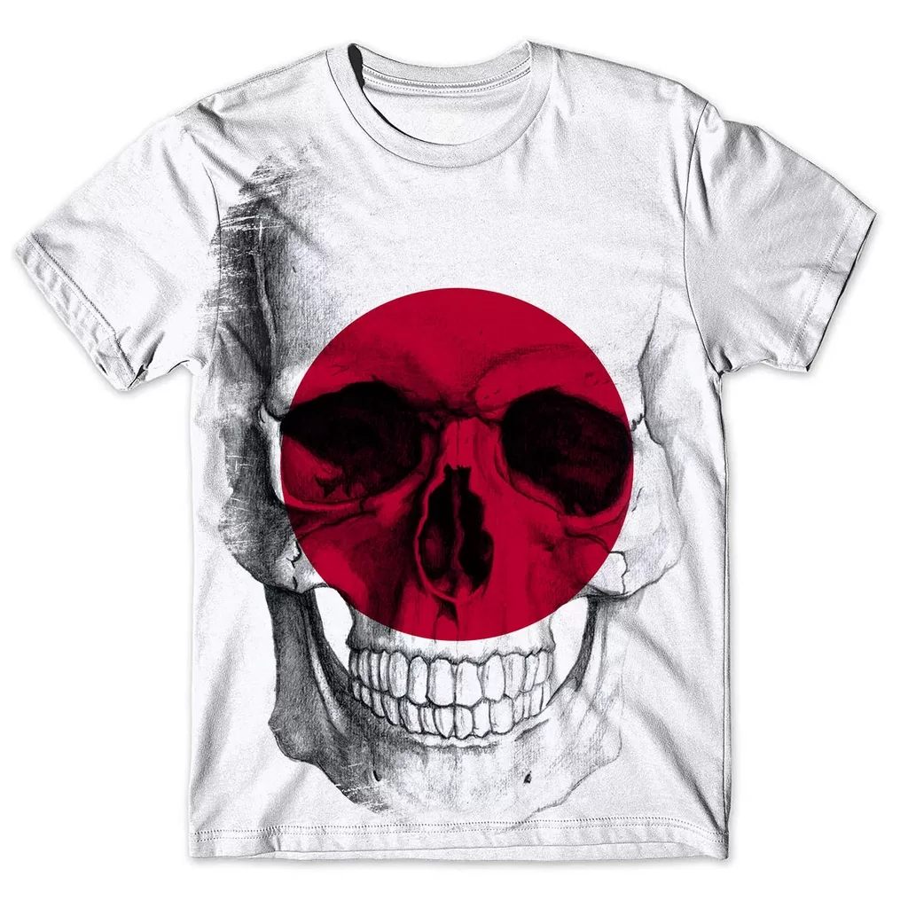Camisa Camiseta Masculina Caveira Japão 2