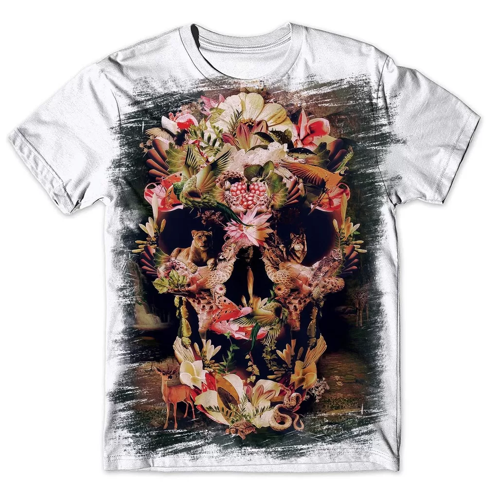 Camisa Camiseta Masculina 3D Caveira 17