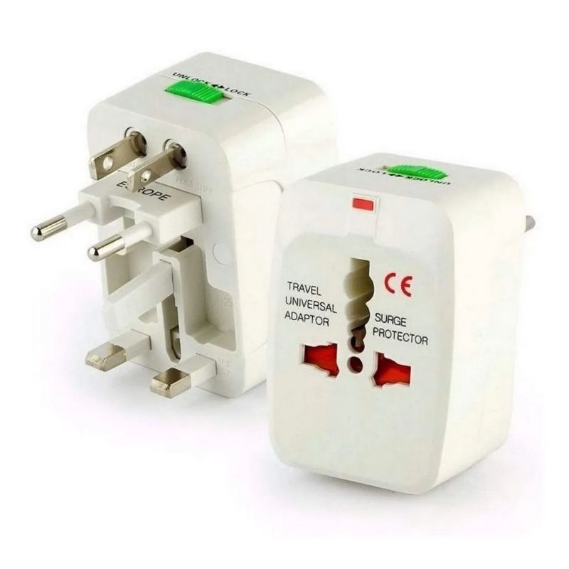 Adaptador Tomada Viagem Internacional Gb Eu Usa Uk Aus