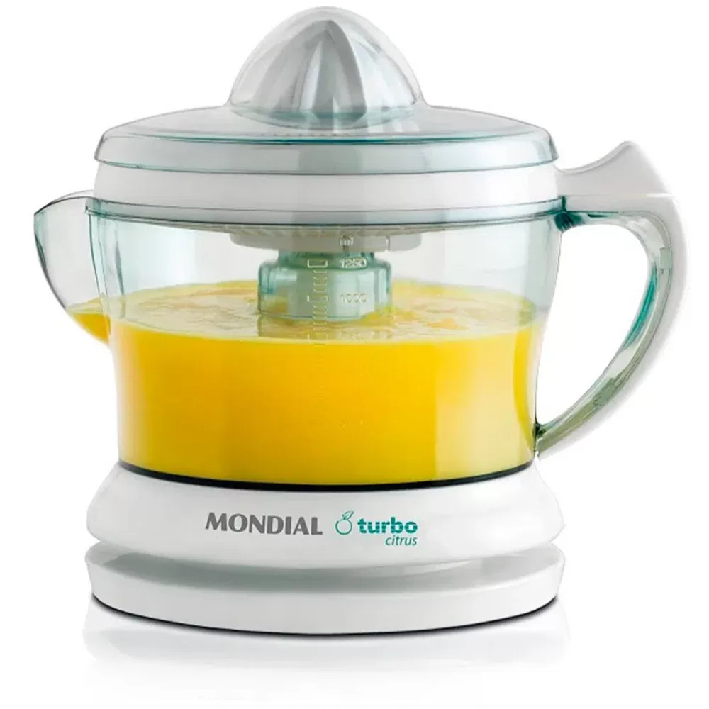 Espremedor de frutas 1,25L dupla rotação Power Turbo Citrus – E-01 – Mondial