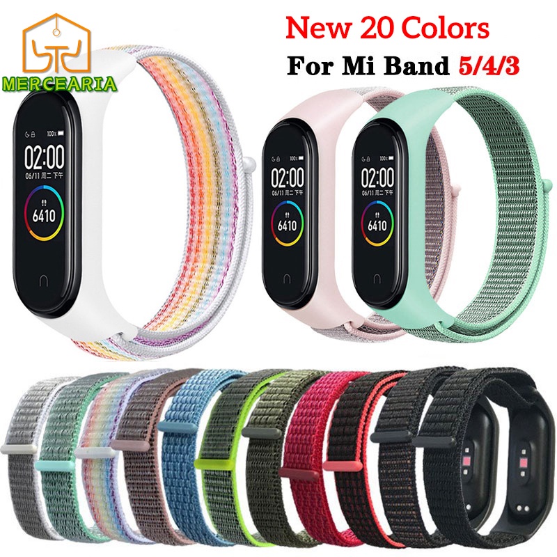 PULSEIRA Mi Banda 3 4 5 Cinta De Nylon Colorido Substituível Original De Pulso Esportes Pulseira Res