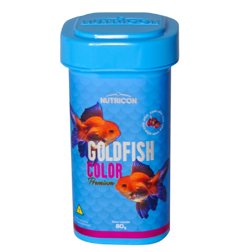 Ração Goldfish Color 80g Nutricon Coloração Peixes Kinguio
