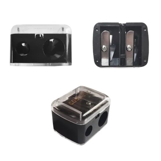 Apontador Duplo para Lápis de Olho Lápis Pega Pe