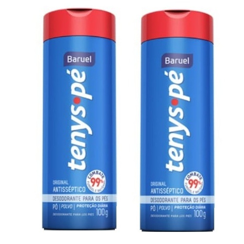 Kit c/2 Talco Tenys Pé Baruel Original 100g ̵