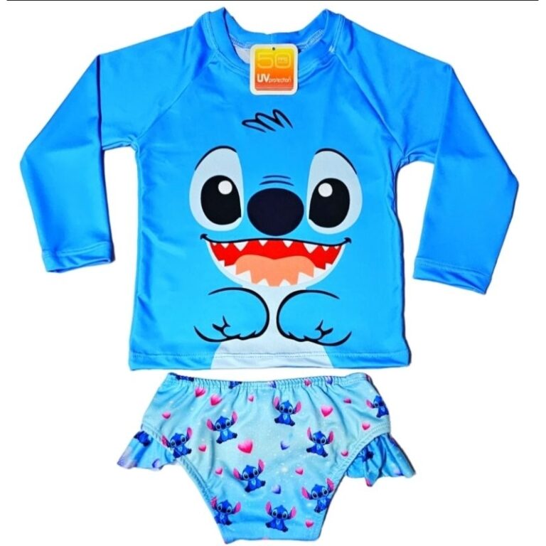 Conjunto Biquini Blusa Menina Infantil Praia Prote
