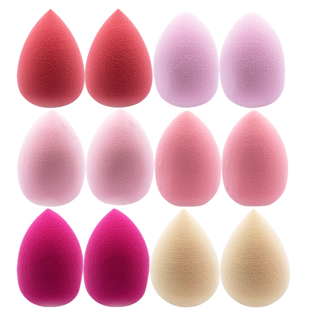 Kit 12 Esponjas para Maquiagem Base Corretivo Pó Gota