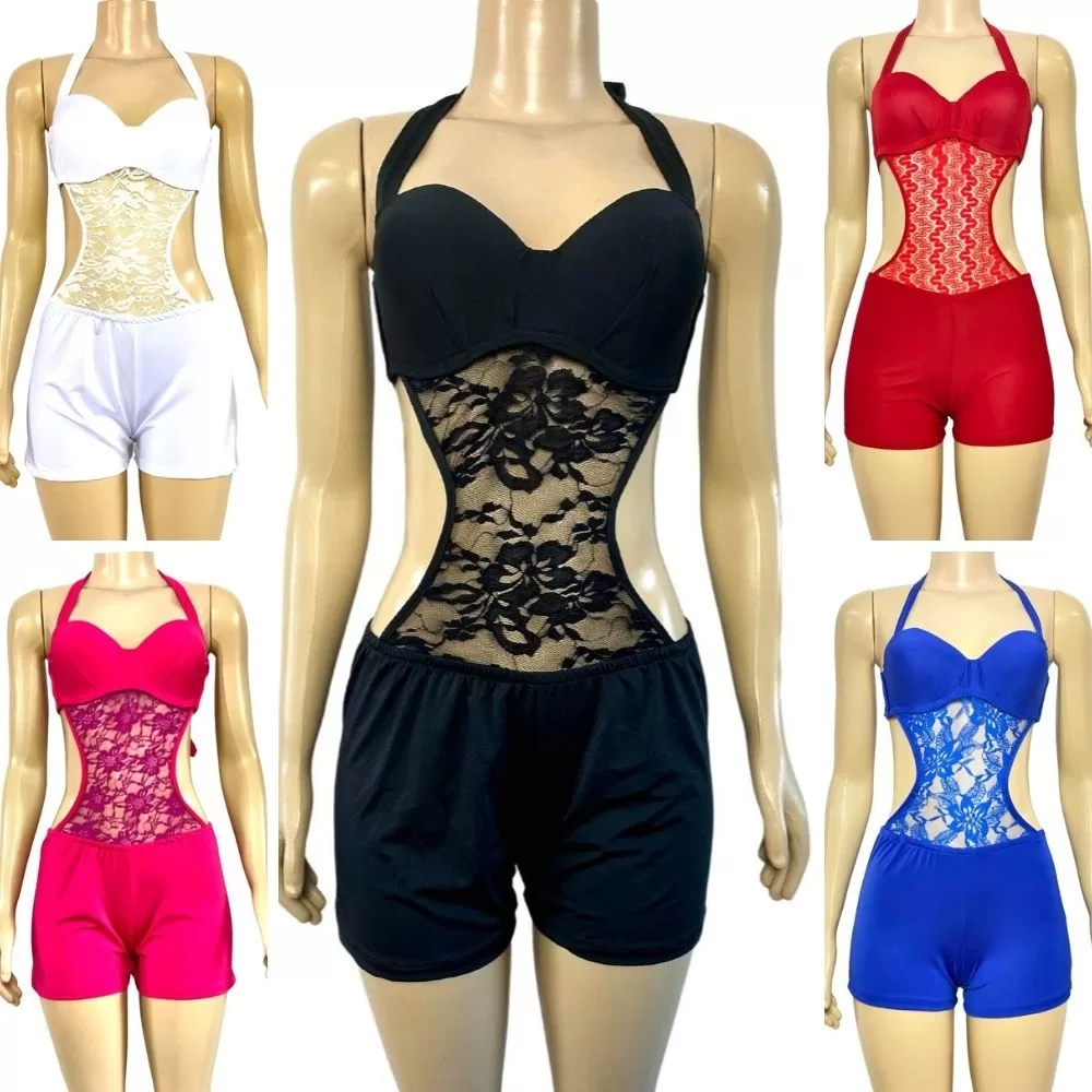 Macaquinho Com  Renda Cobrindo a Barriga  Dança Do Ventre  – Envio Imediato