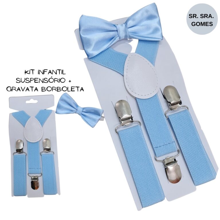 Kit Suspensório Infantil Azul Serenity Para Noivi