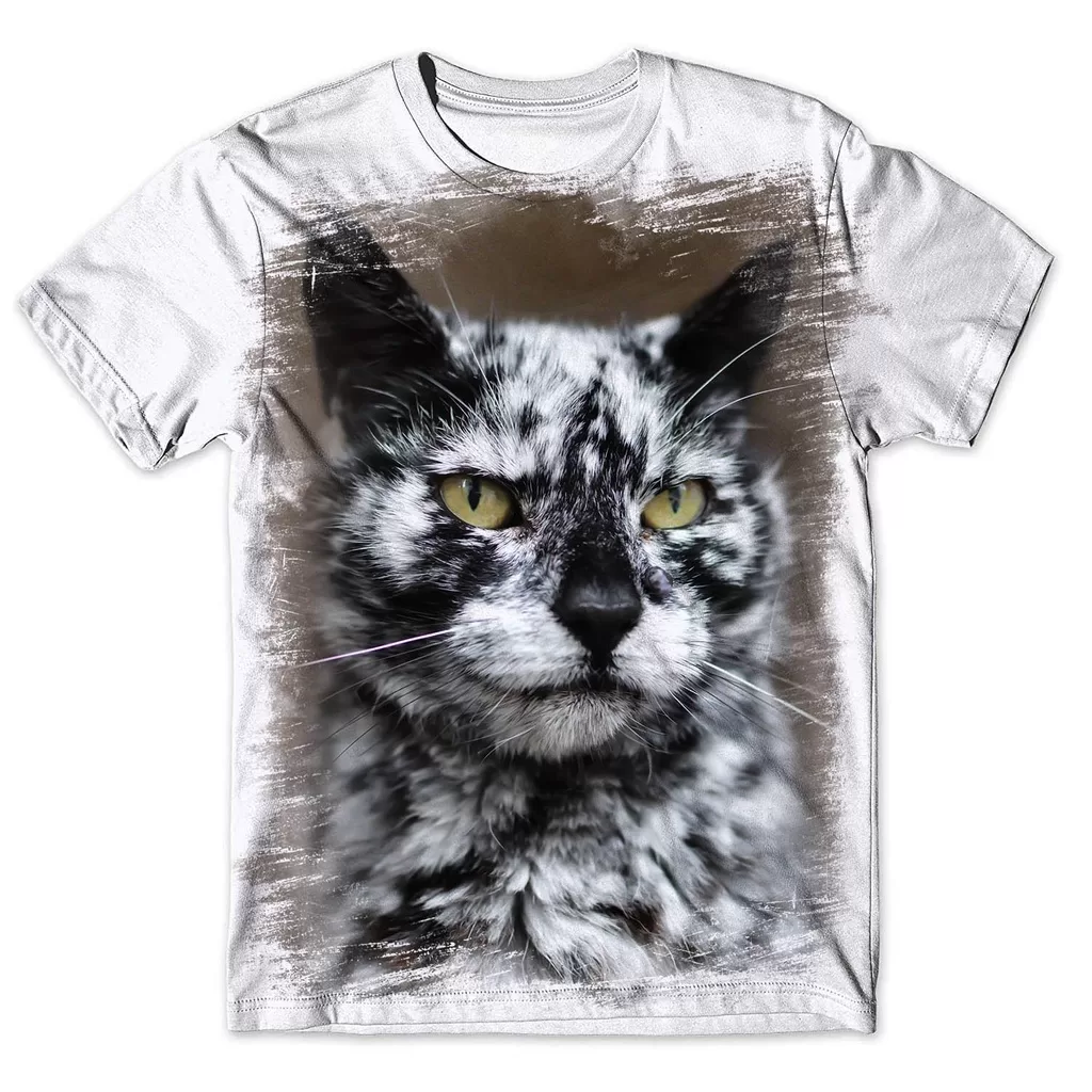 Camisa Camiseta Masculina Gato 85