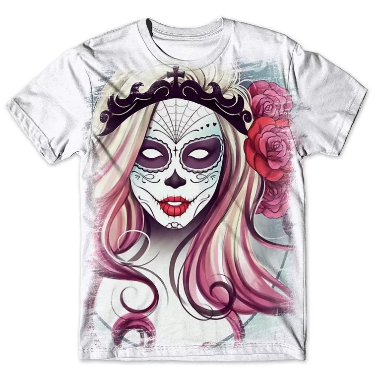 Camisa Camiseta Masculina Caveira Mexicana 78