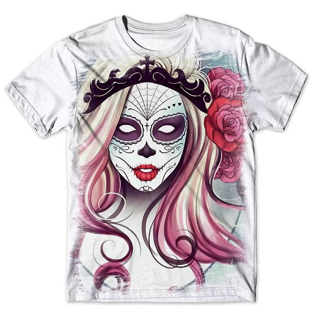 Camisa Camiseta Masculina Caveira Mexicana 78