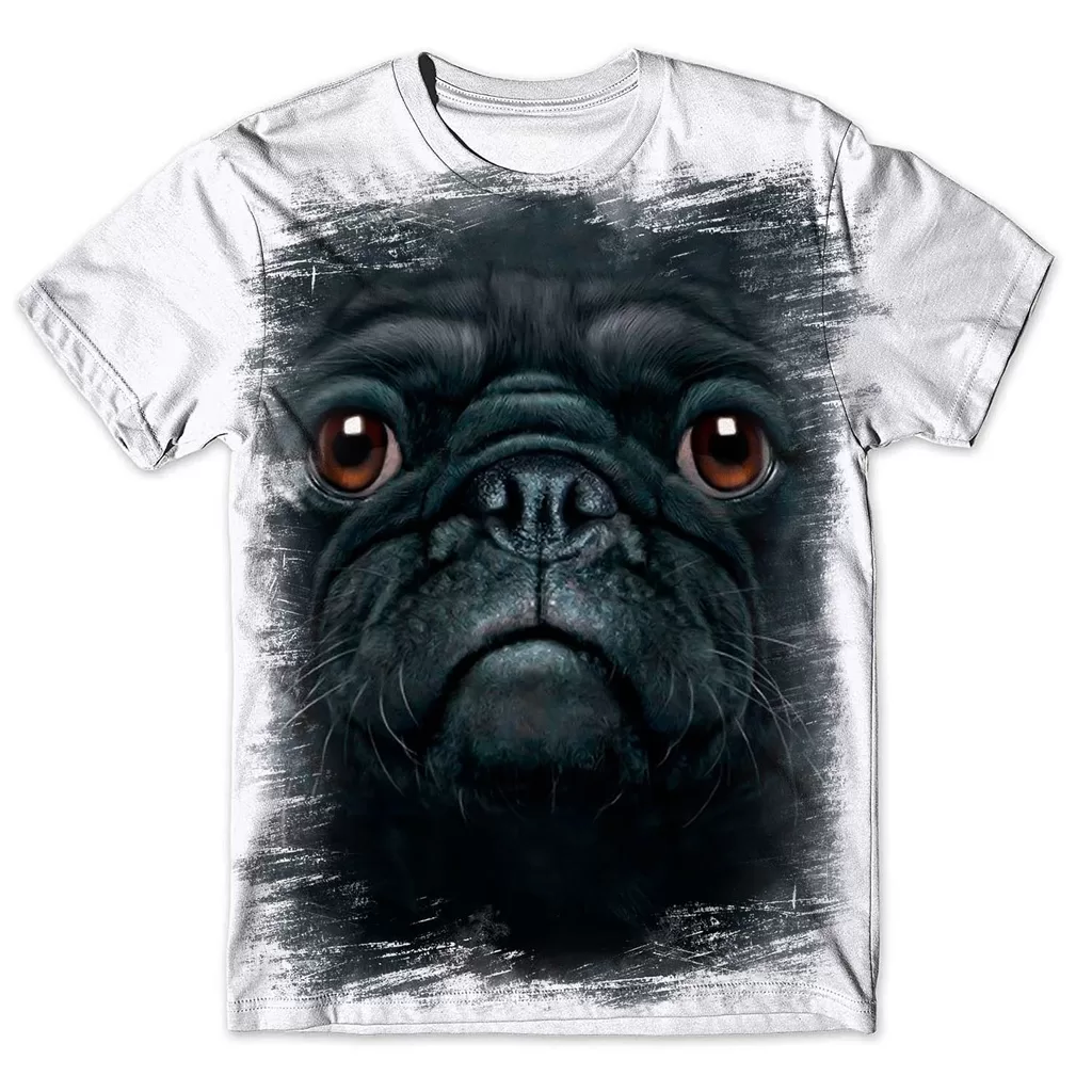 Camisa Camiseta Masculina Cachorro Pug 5